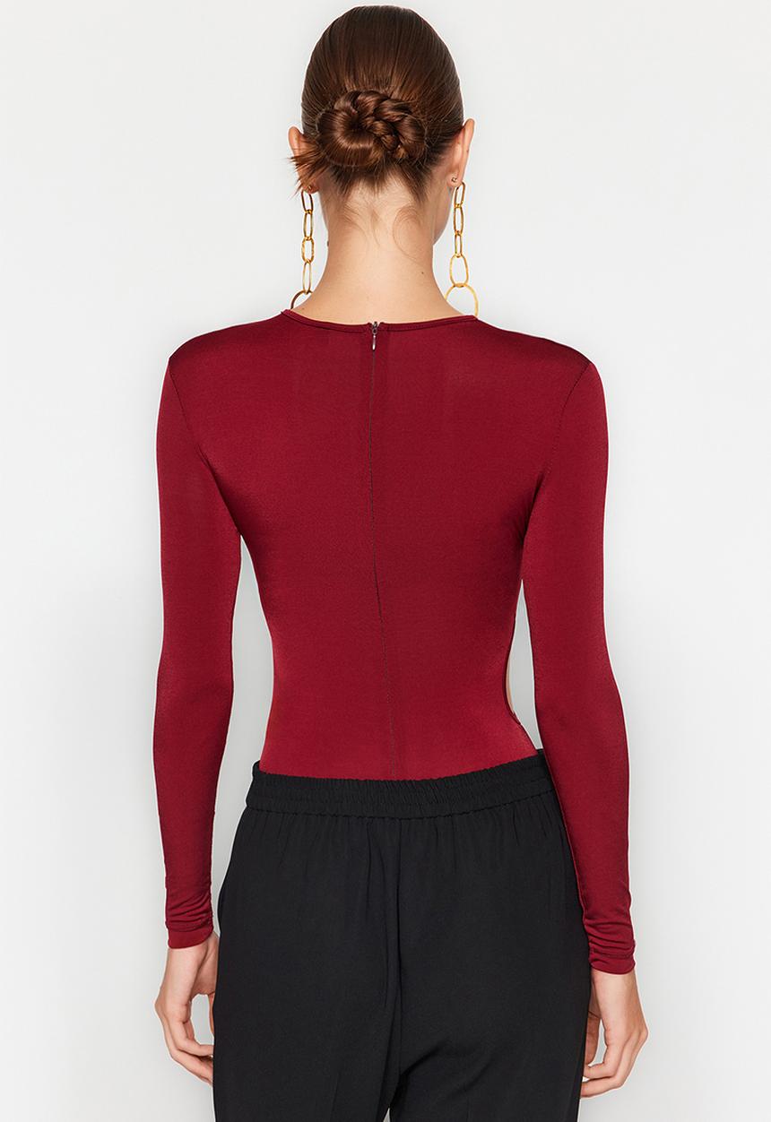 Trendyol - Cutout detail bodysuit - red