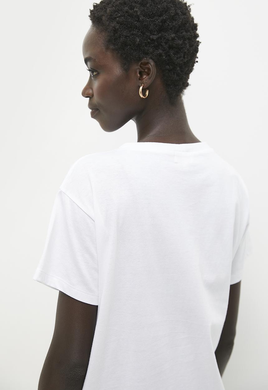 edit - Basic detail tee - white