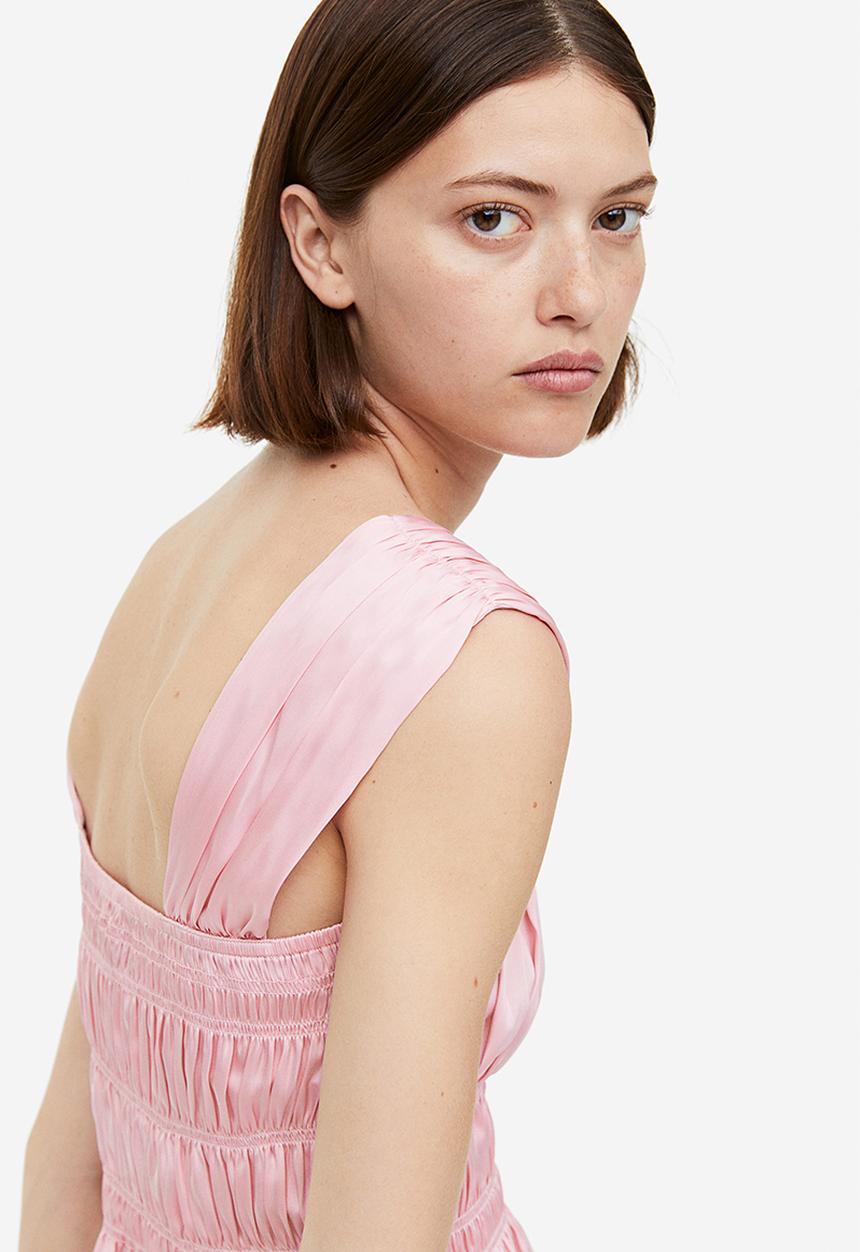 H&M - Smocked top - light pink