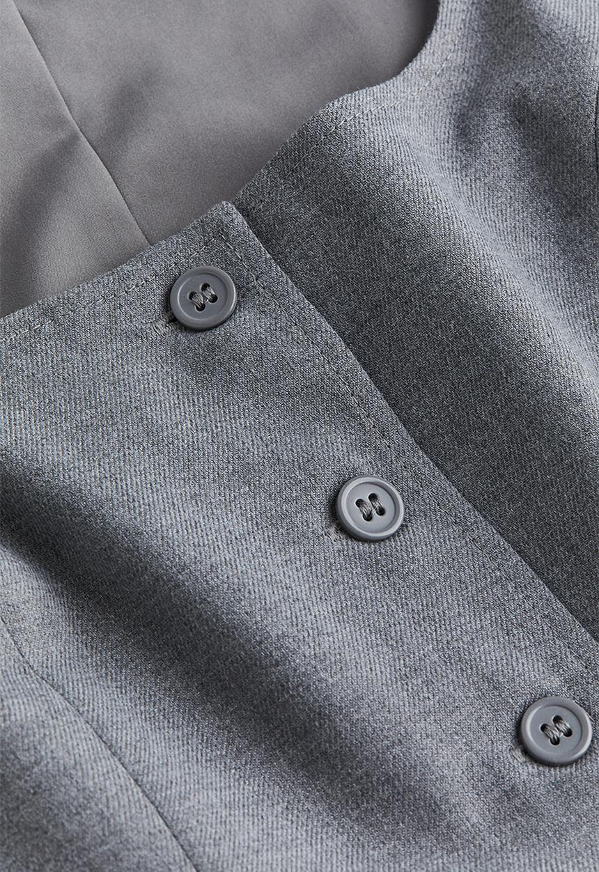 H&M - Suit waistcoat - grey marl