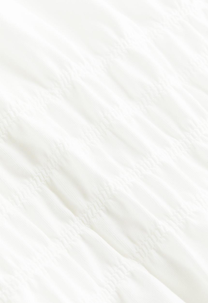 H&M - Smock-waisted top - white