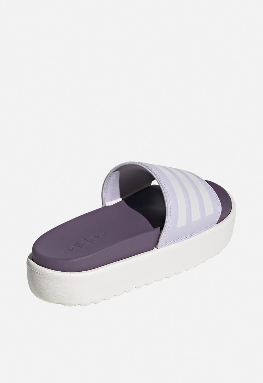 adidas Originals - Adilette platform - silver dawn/zero met./shadow violet