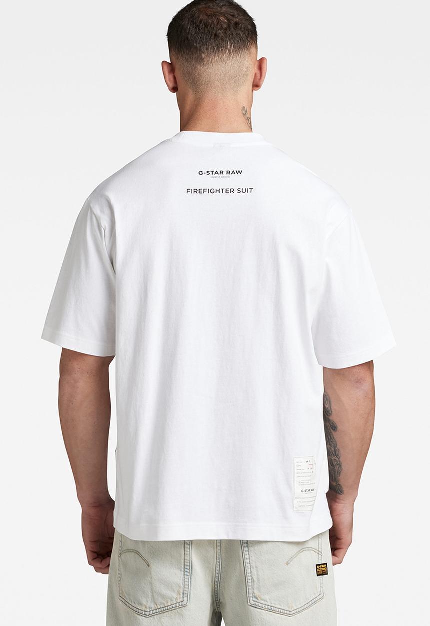 G-STAR - Archive print boxy r t dry jersey o - white firefighter suit