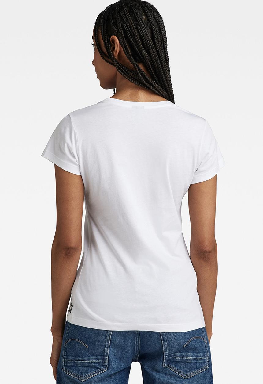 G-STAR - Eyben Slim V-Neck Top 2.0 Wmn - White