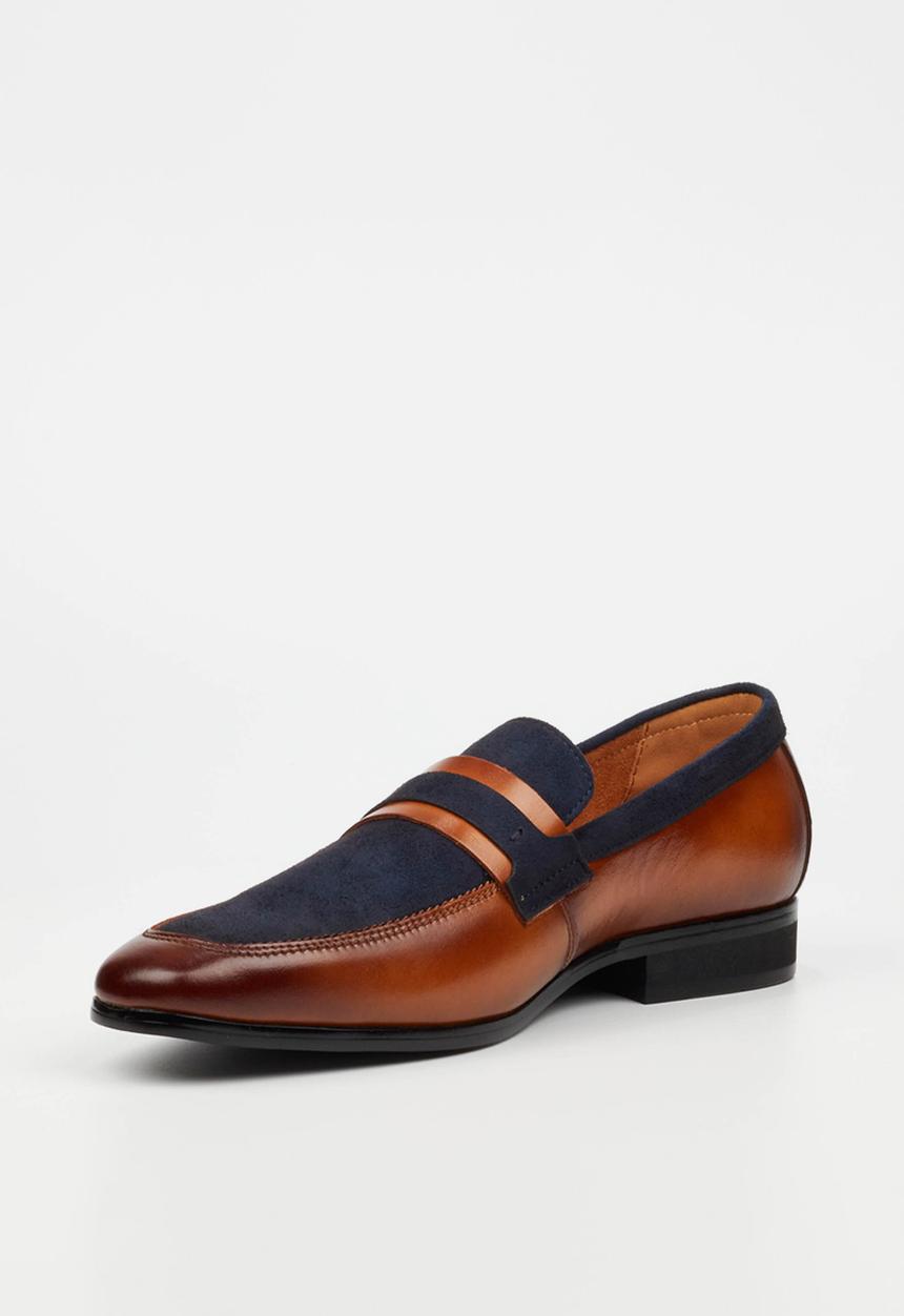 MAZERATA - Peppe 1 leather - tan & navy