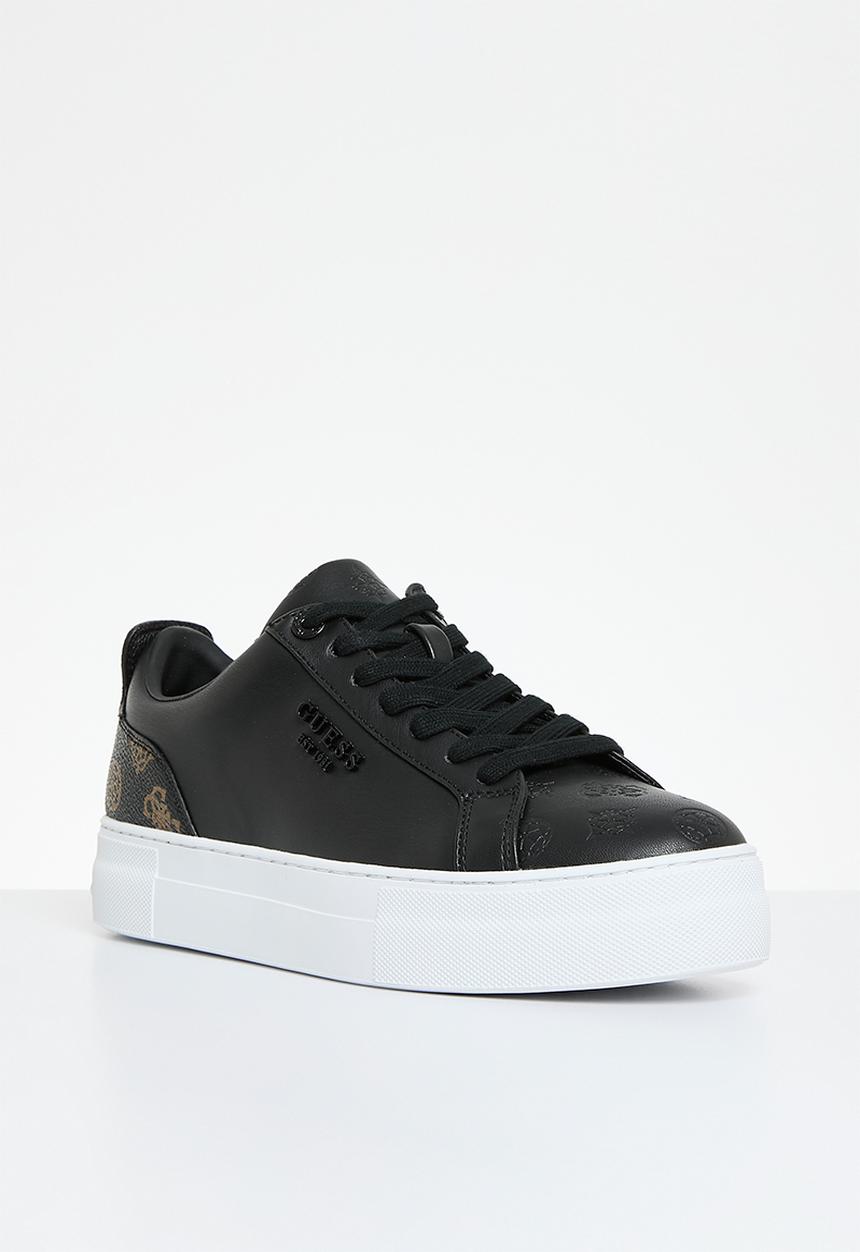 GUESS - Genza small peony sneaker - black & brown