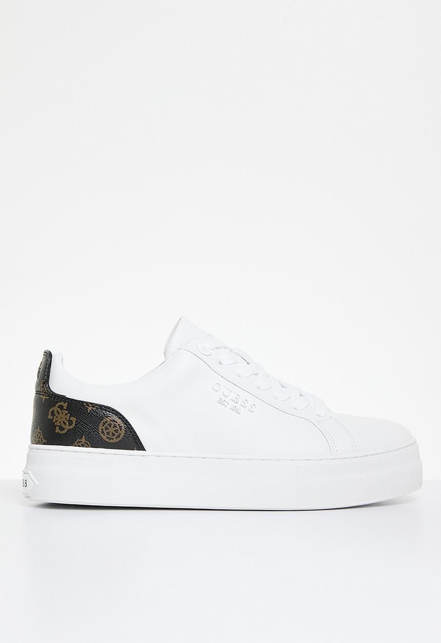 GUESS - Genza small peony sneaker - white & brown