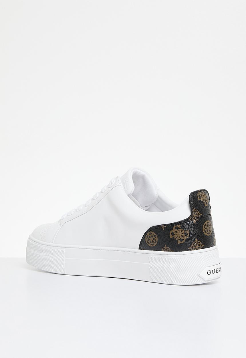 GUESS - Genza small peony sneaker - white & brown