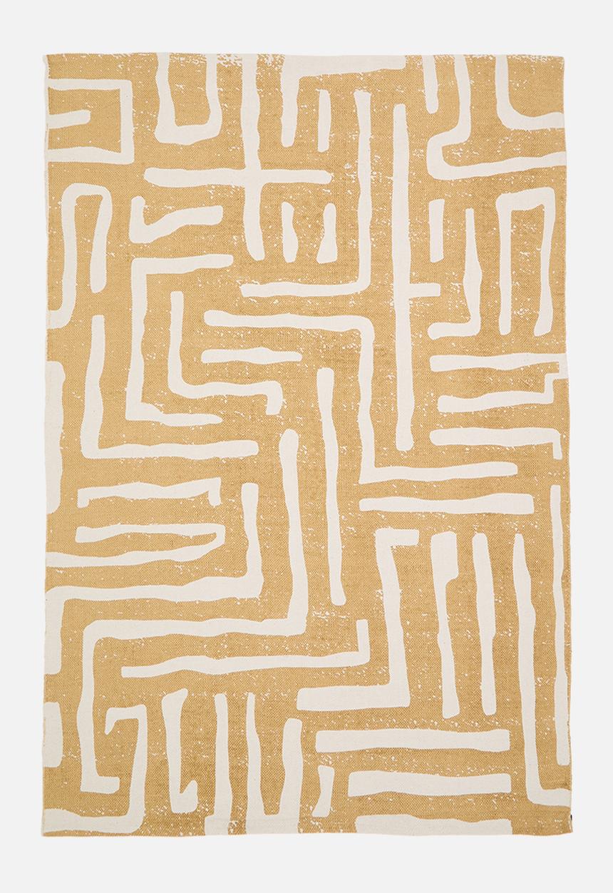 Sixth Floor - Cotton Geo Rug - Natural