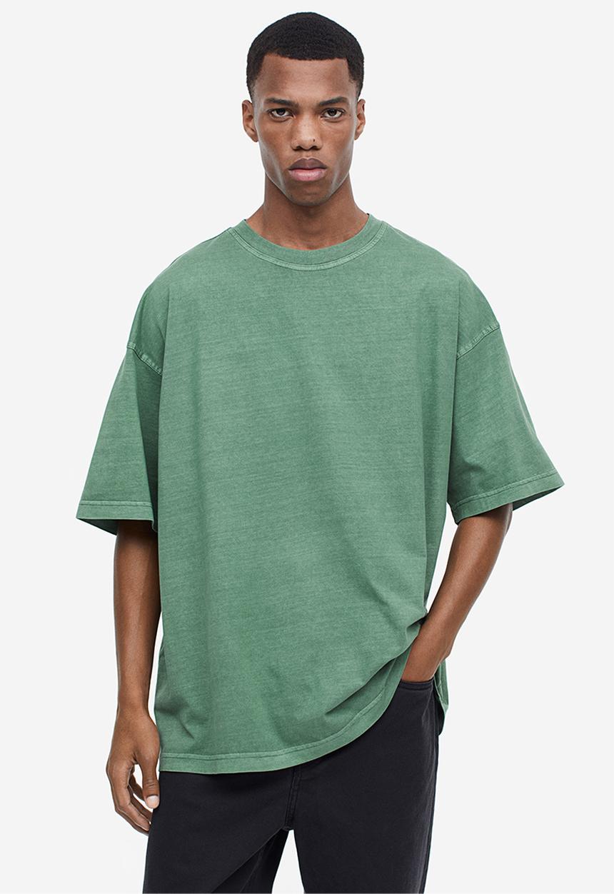 H&M - Oversized fit T-shirt - green