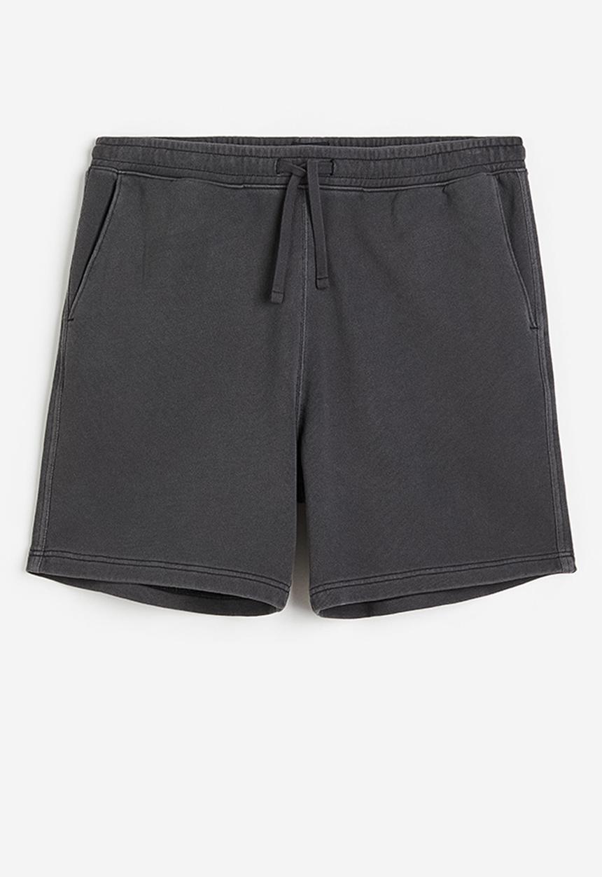 H&M - Regular fit sweatshorts - washed black