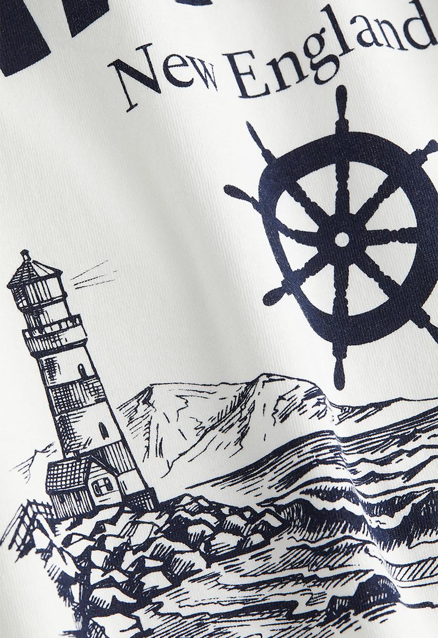 H&M - Oversized printed T-shirt - white maine