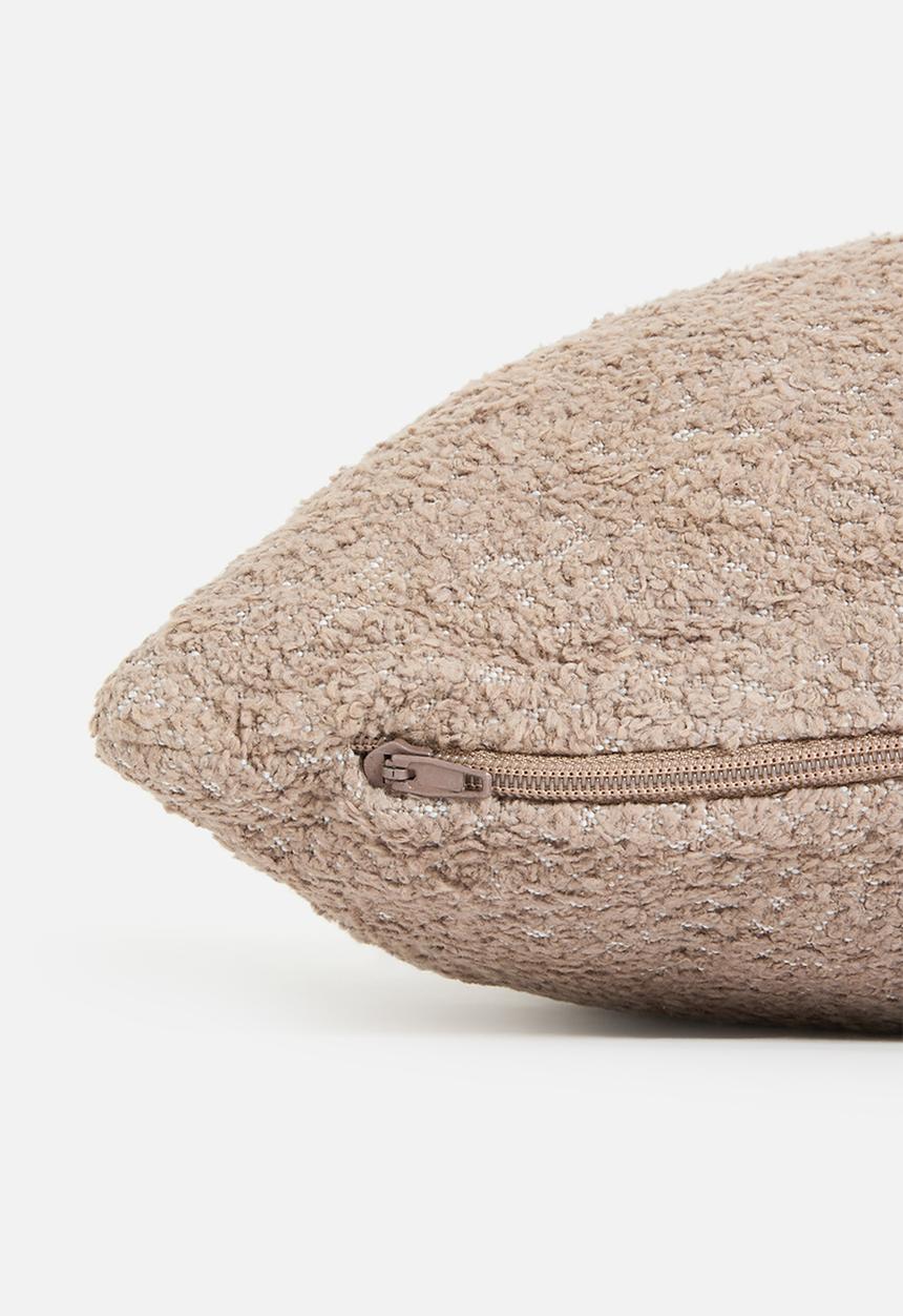 Sixth Floor - Sousse boucle cushion - chocolate
