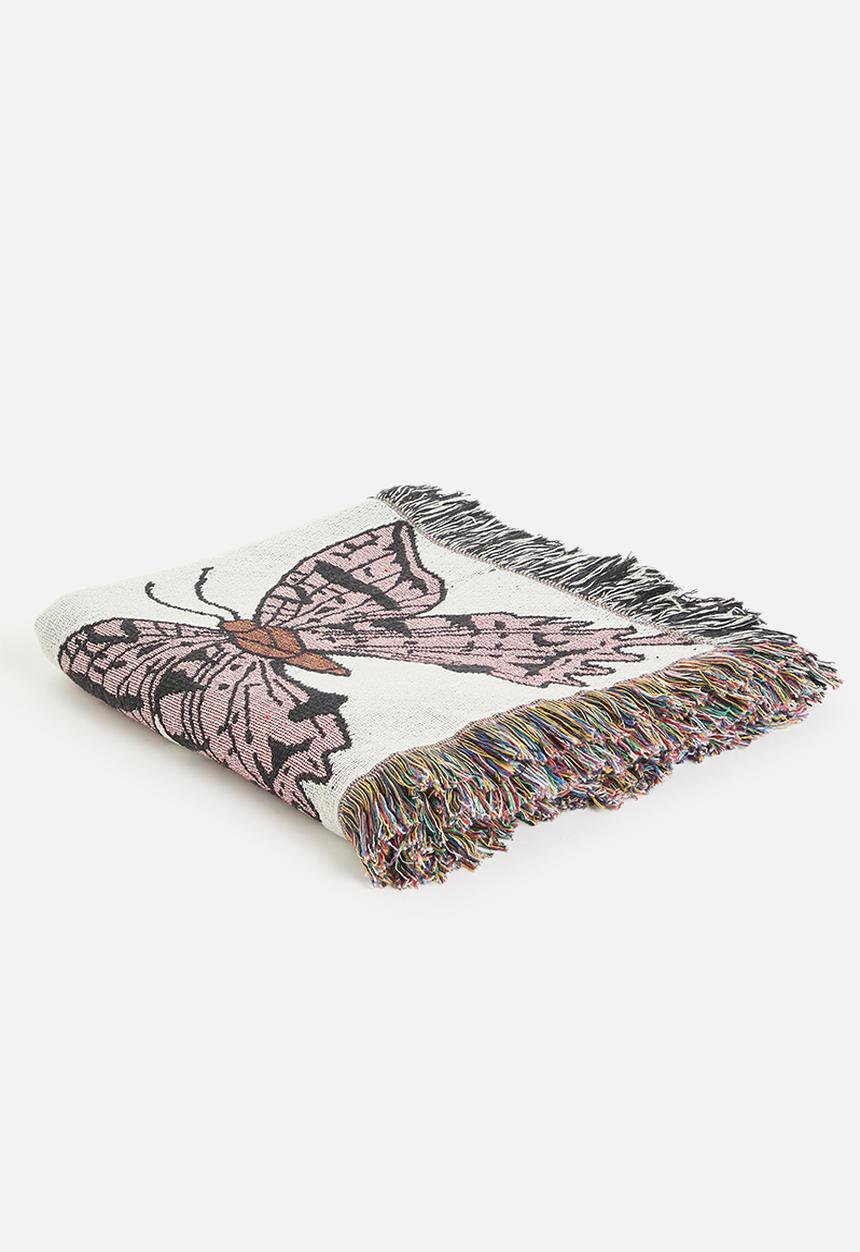 Sixth Floor - Butterfly cotton jacquard throw - multi