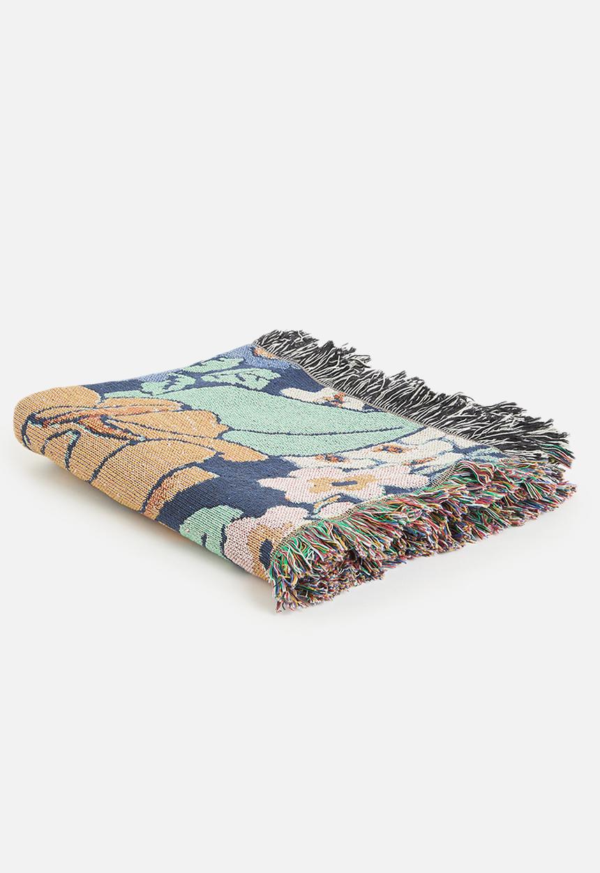 Sixth Floor - Floral Cotton Jacquard Throw - Multi