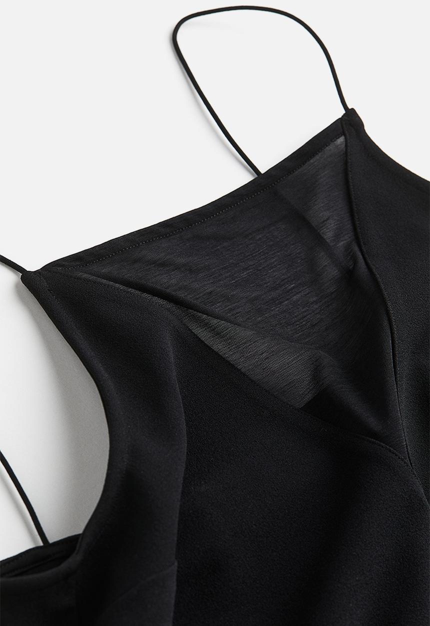 H&M - Strappy jersey top - black