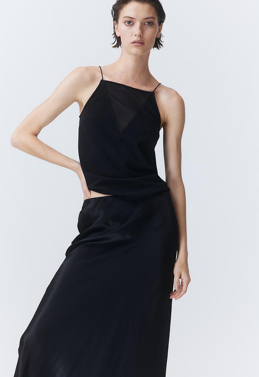 H&M - Strappy jersey top - black