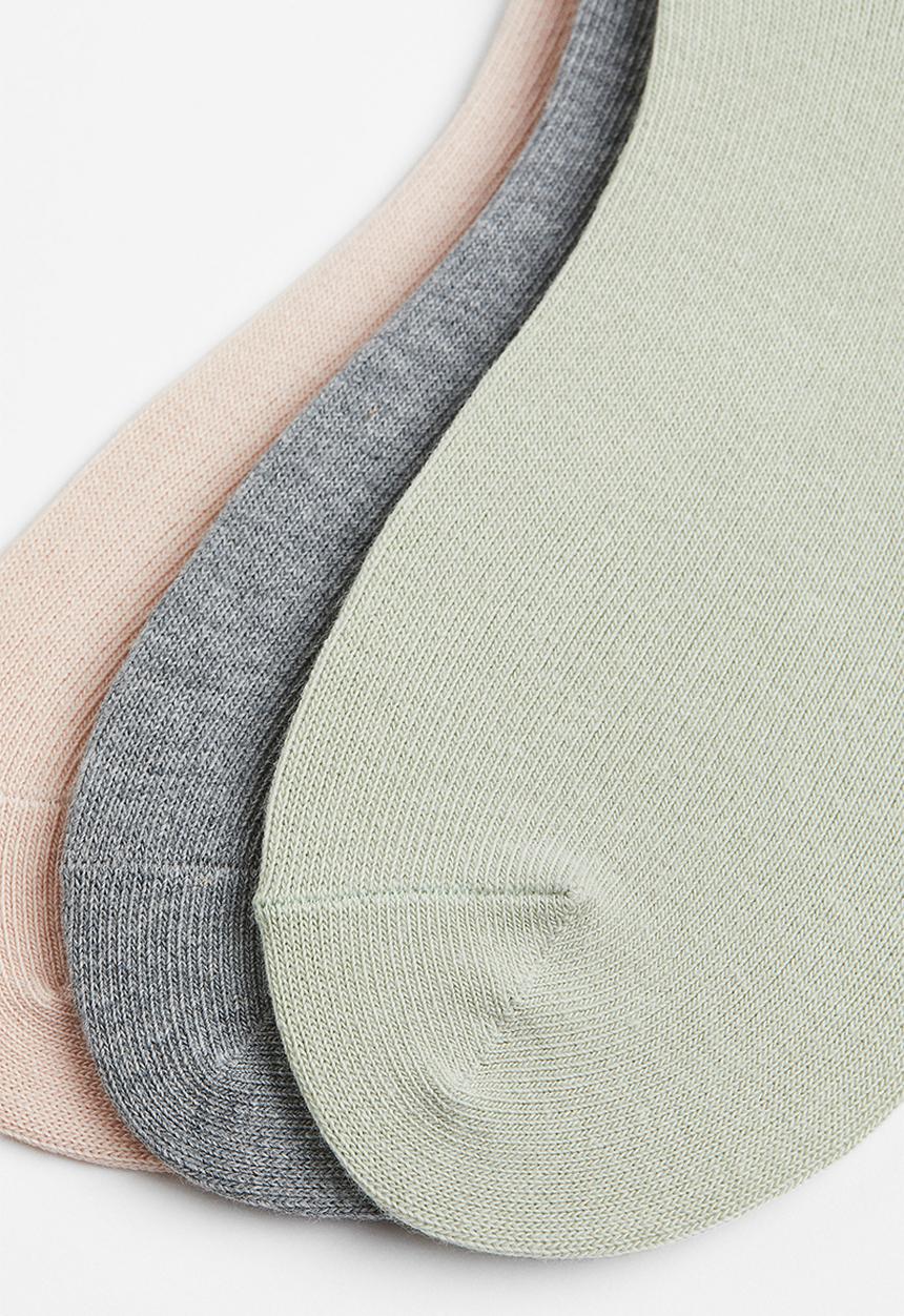 H&M - 7-Pack trainer socks - light green light pink