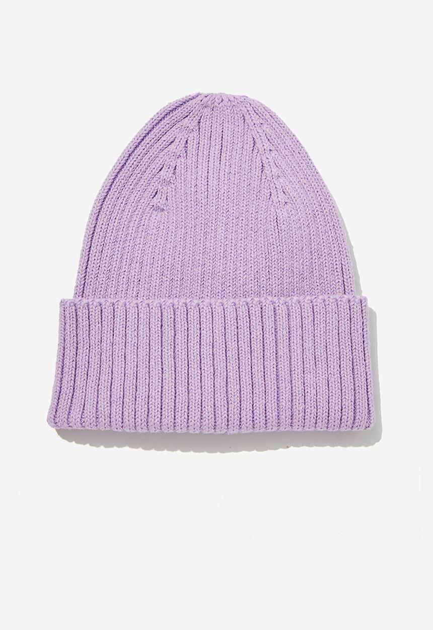 Cotton On - Kids fisherman beanie - lilac drop