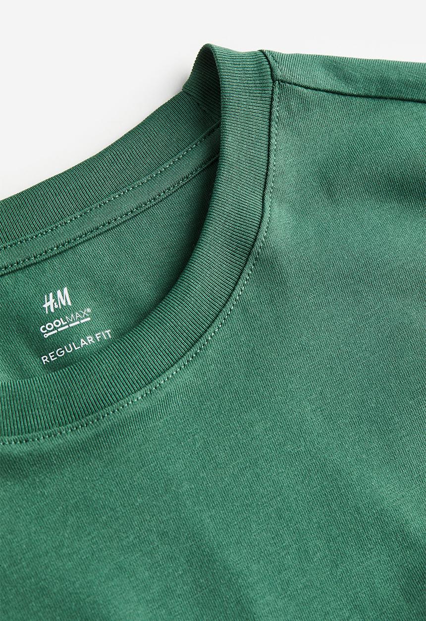 H&M - Coolmax® regular fit T-shirt - dark green