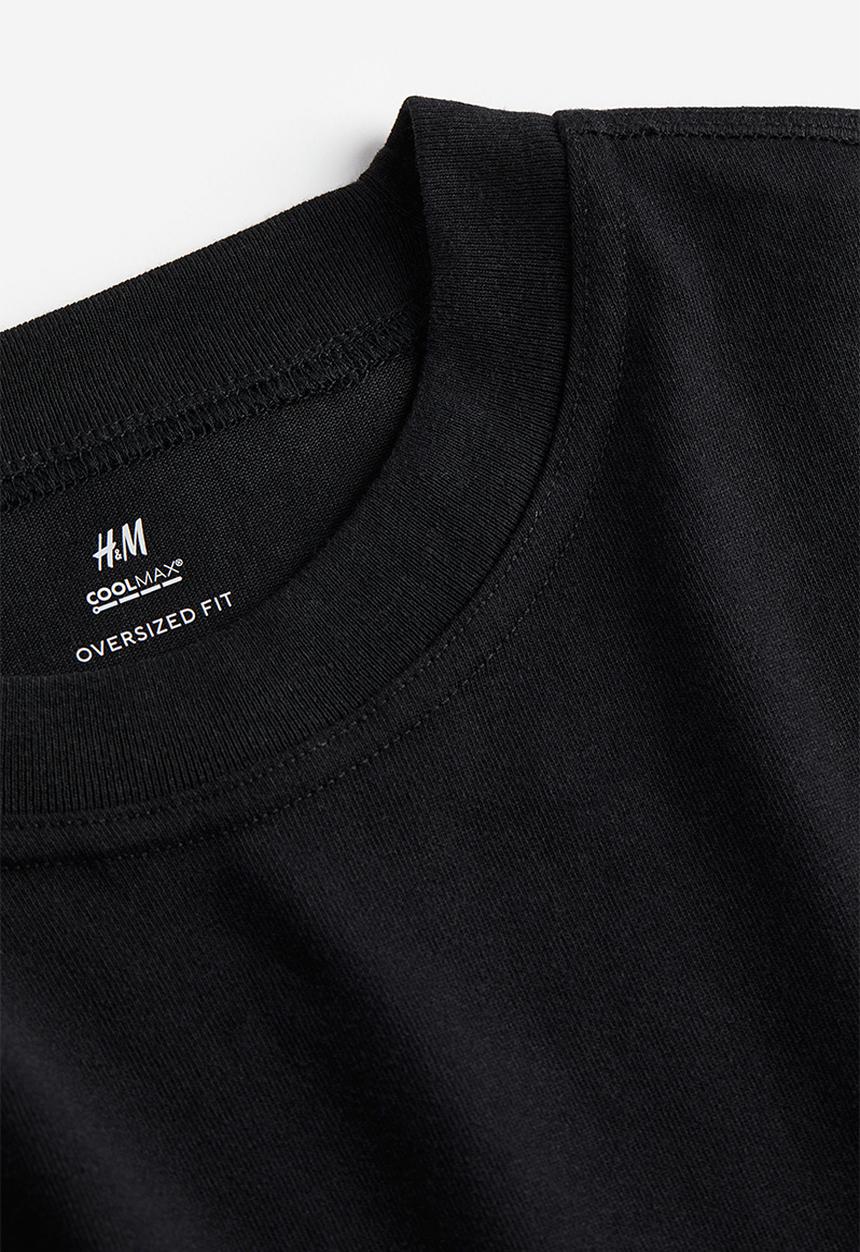 H&M - Coolmax® oversized fit T-shirt - black
