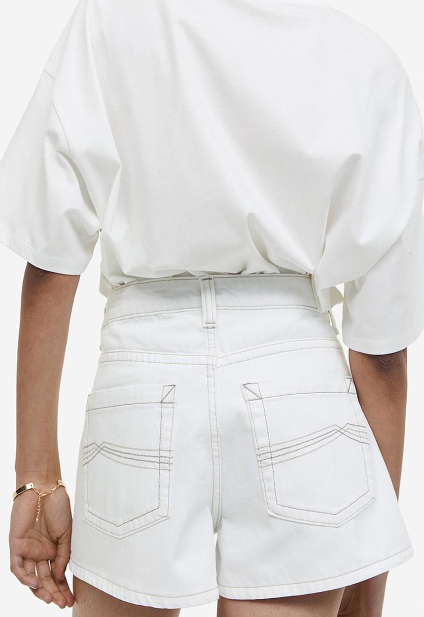 H&M - Denim shorts - white