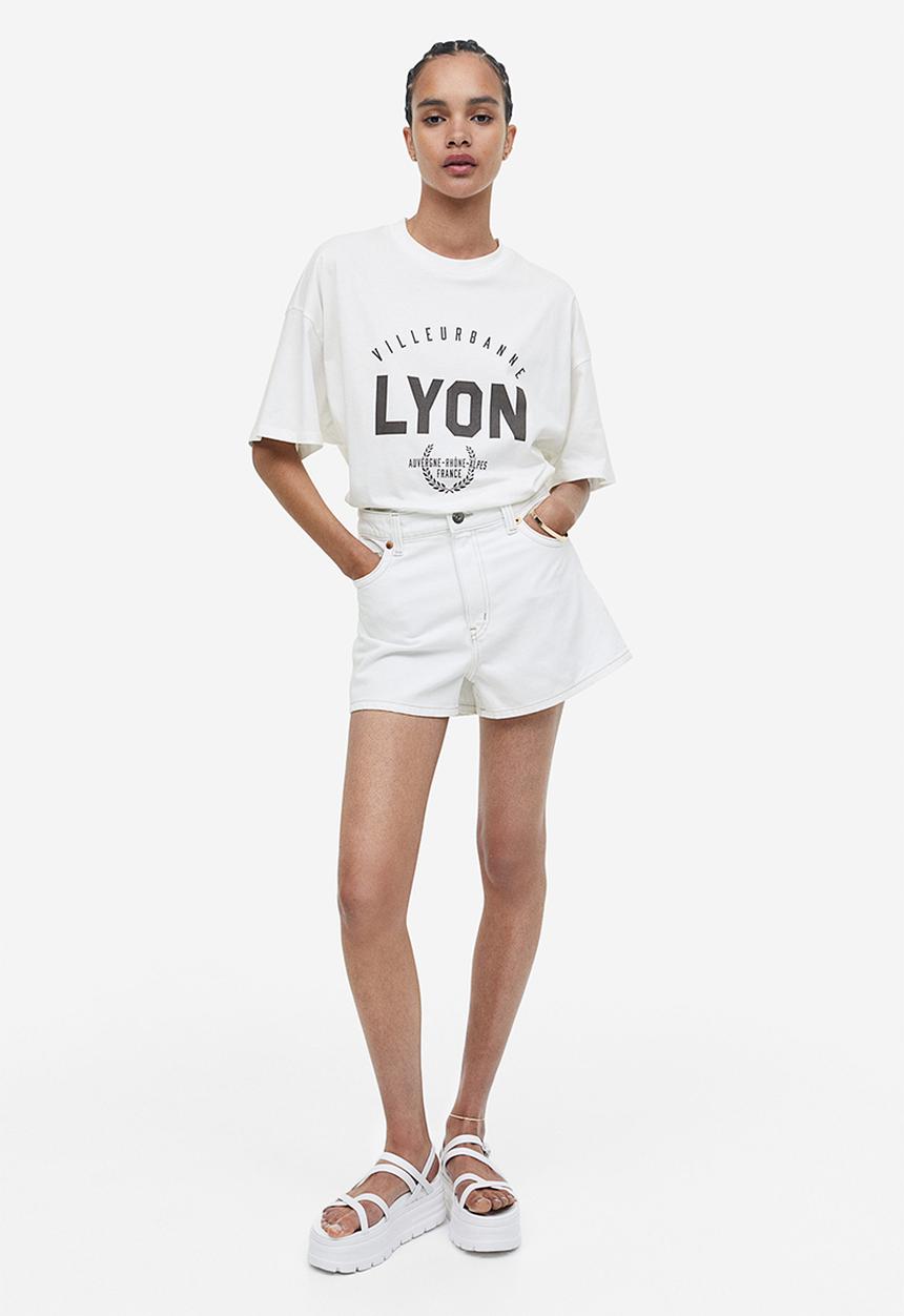 H&M - Denim shorts - white