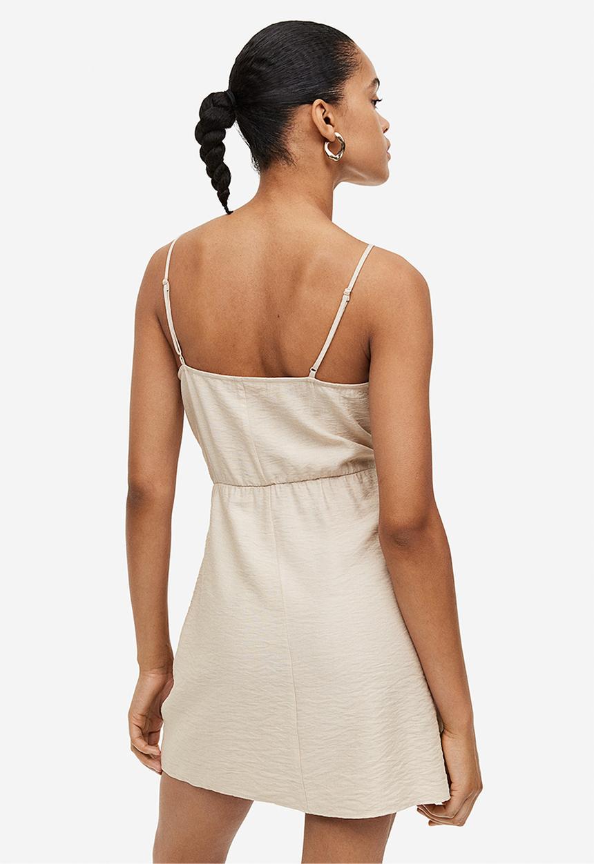 H&M - Wrap dress - light beige