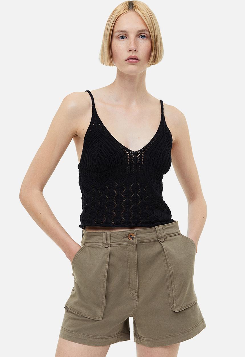 H&M - Cargo shorts - dark khaki green