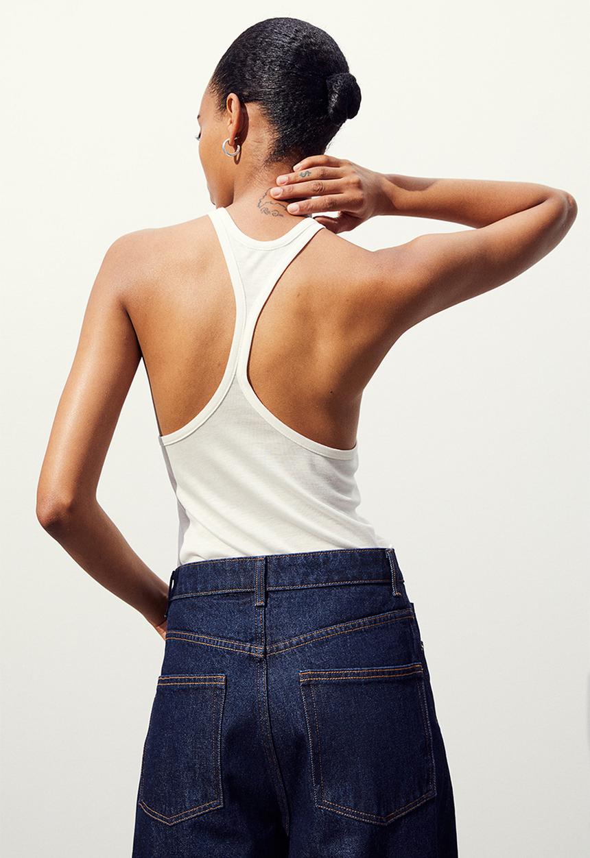 H&M - Lyocell vest top - white
