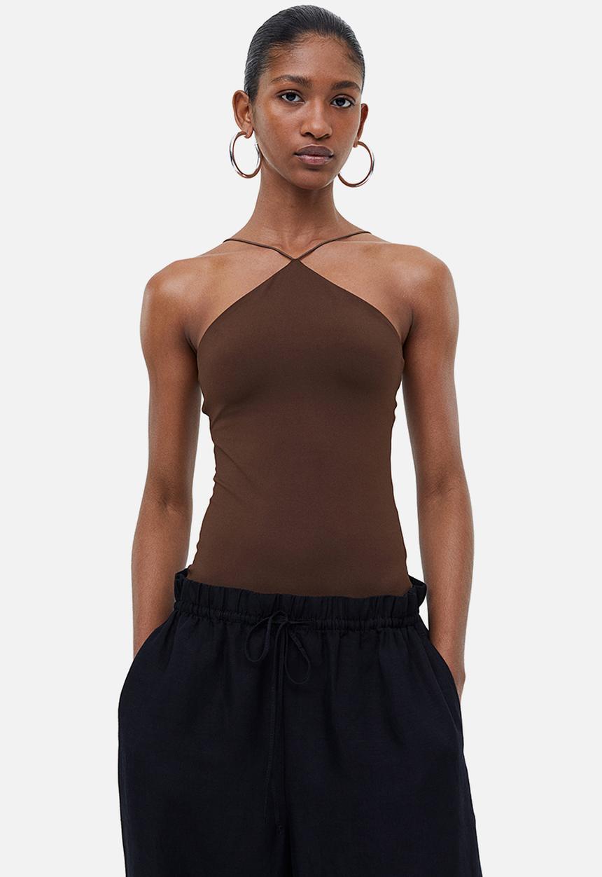 H&M - Jersey thong body - brown