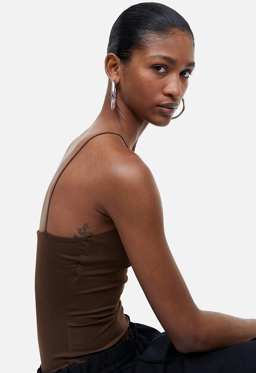 H&M - Jersey thong body - brown