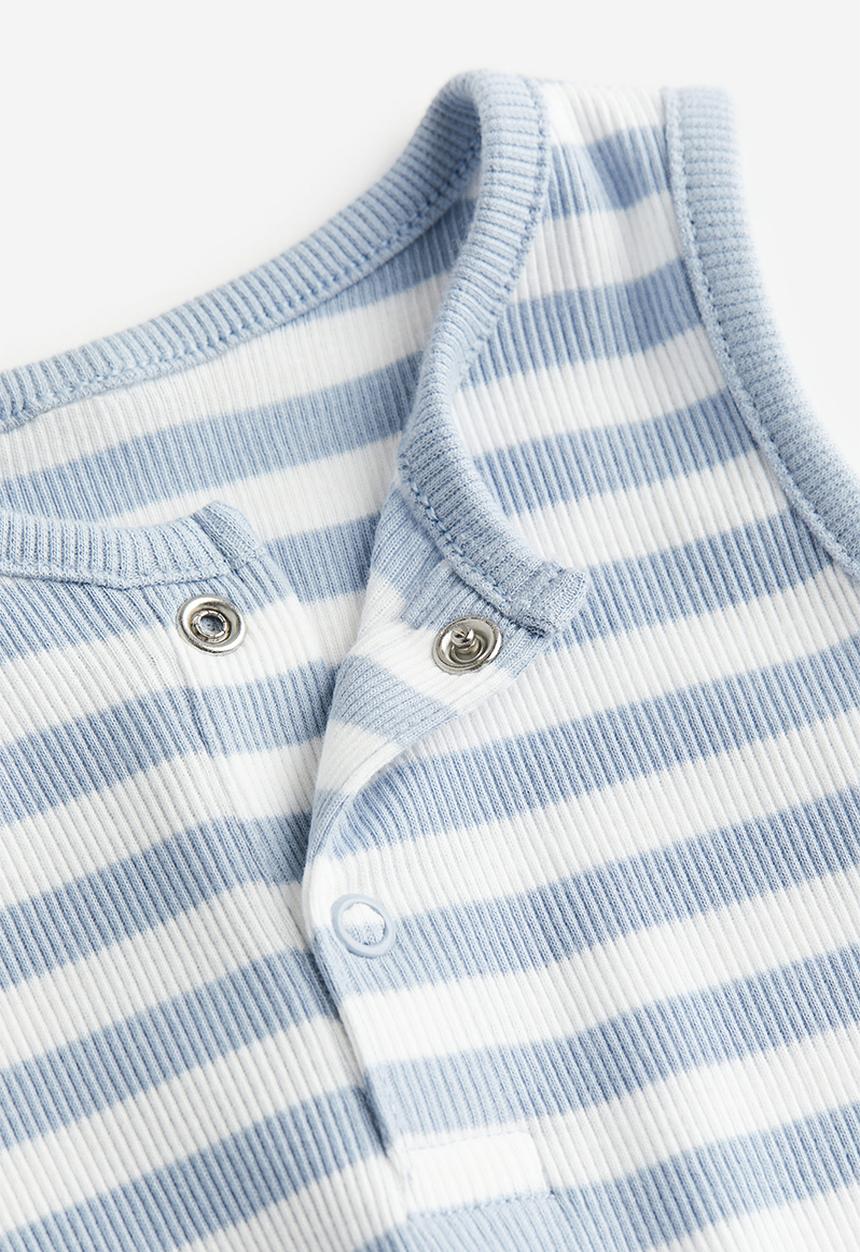 H&M - Ribbed romper suit - blue