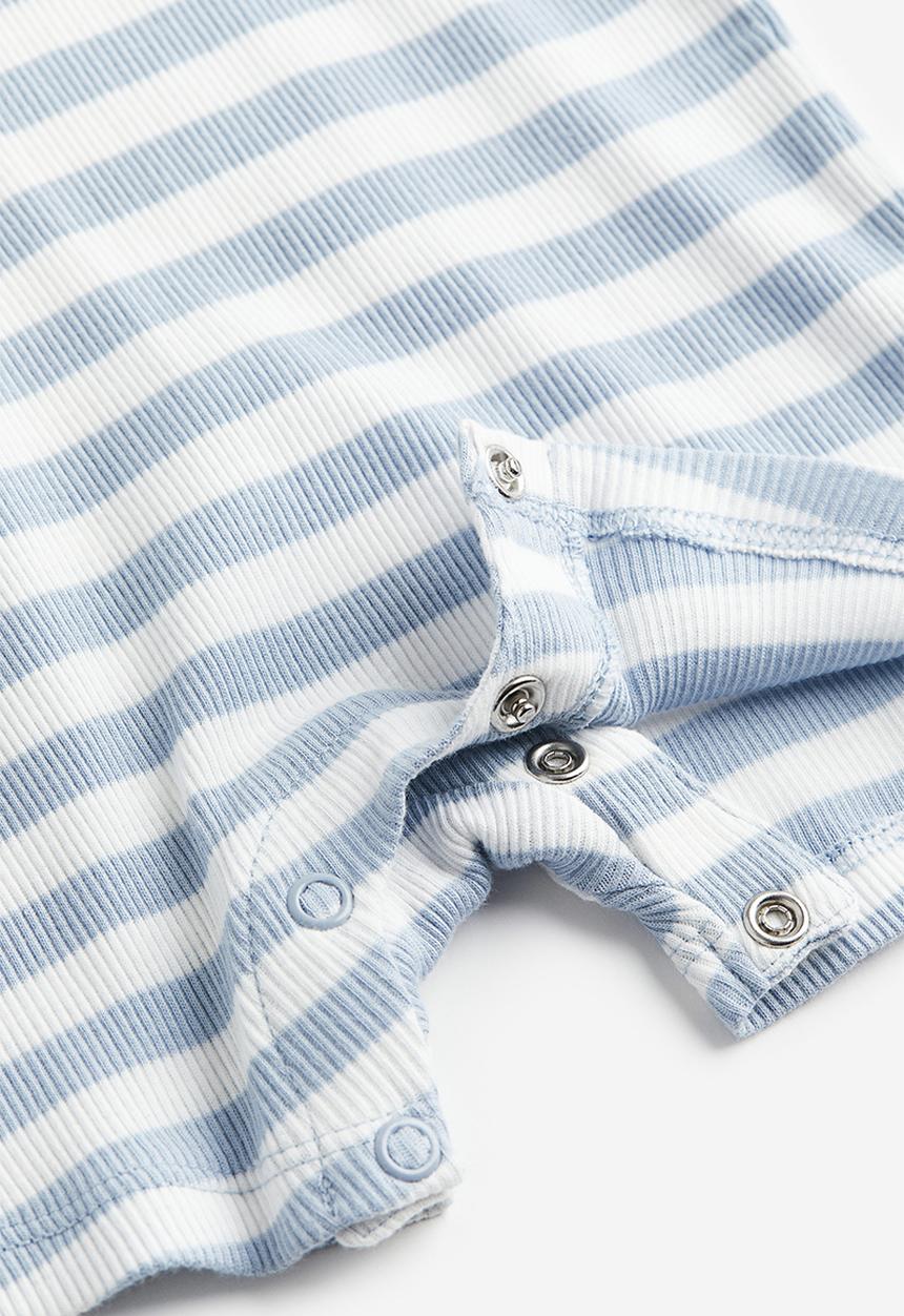 H&M - Ribbed romper suit - blue