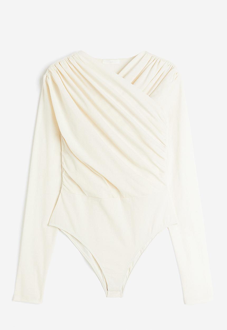 H&M - Draped cotton body - cream