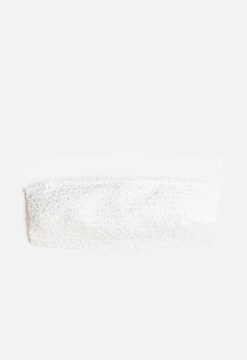 H&M - Padded bandeau bikini top - white