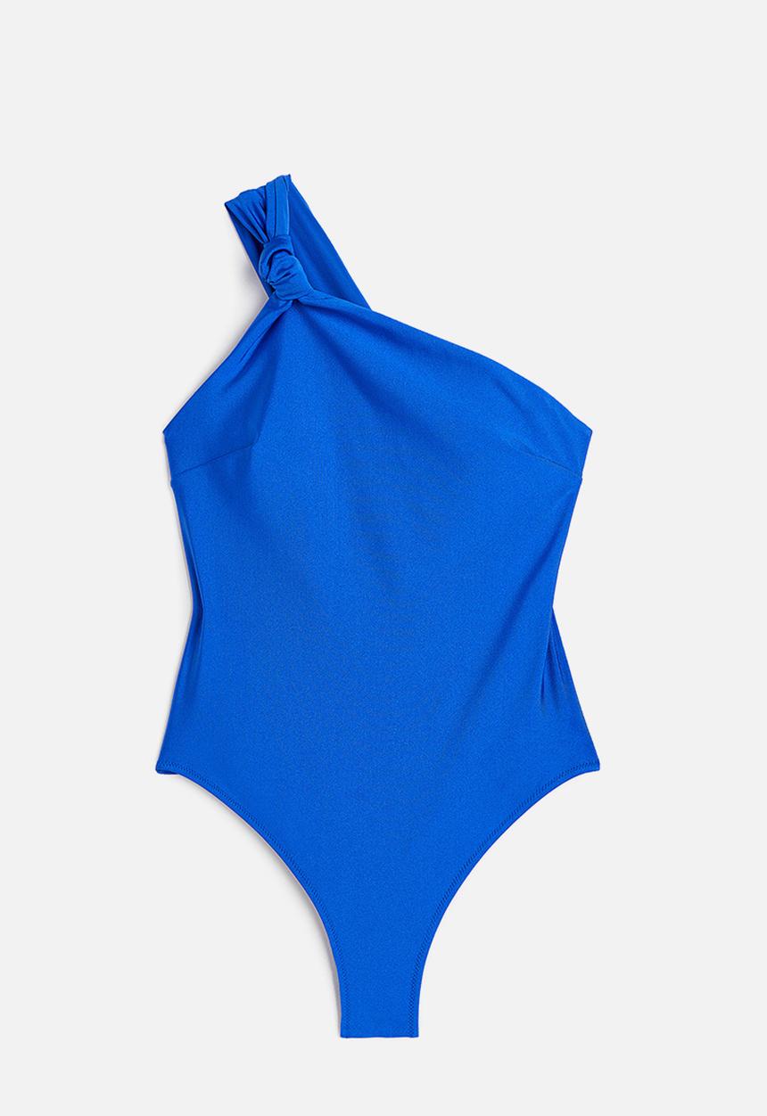 H&M - High leg one-shoulder swimsuit - blue