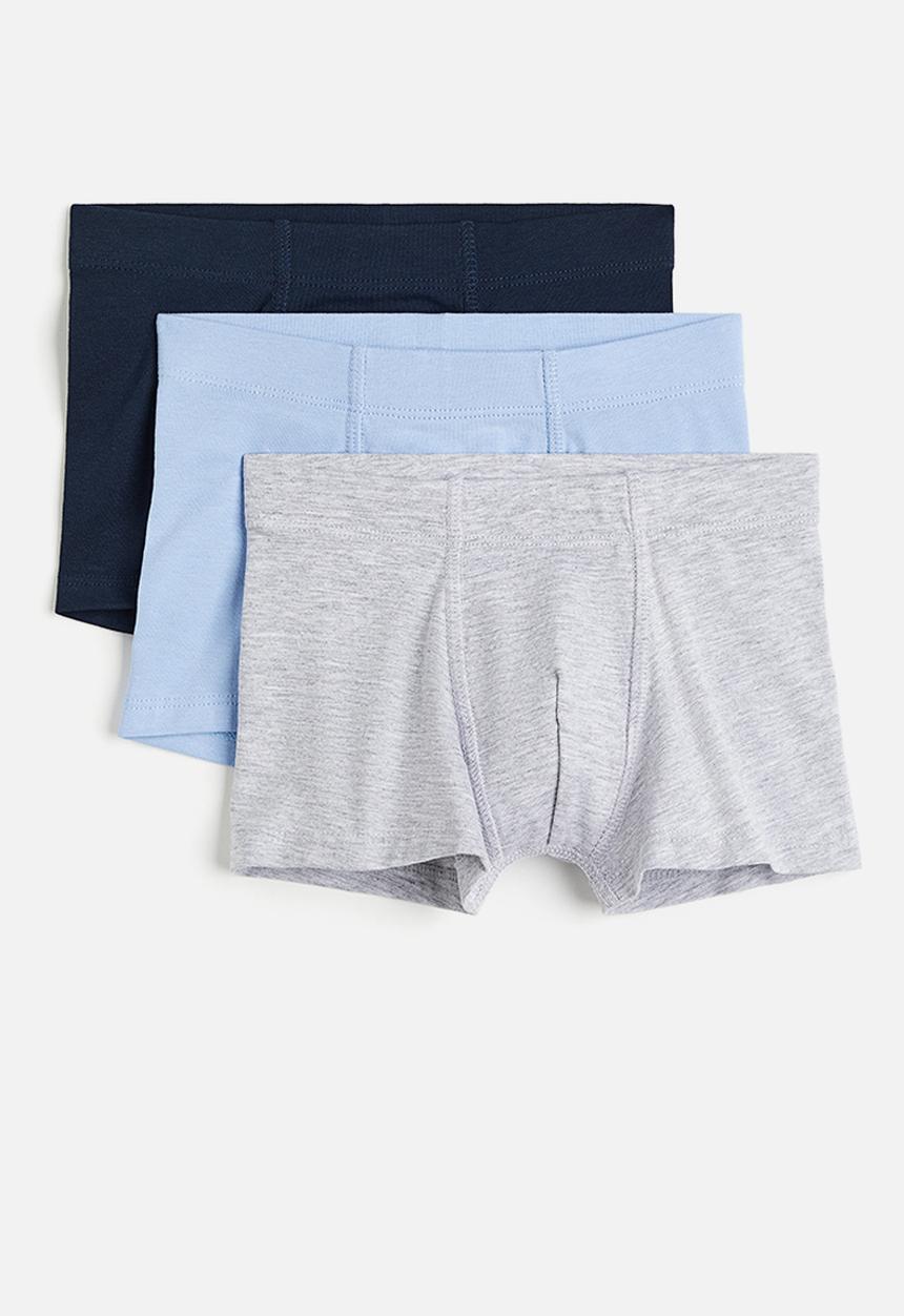 H&M - 3-pack boxer shorts - blue & grey