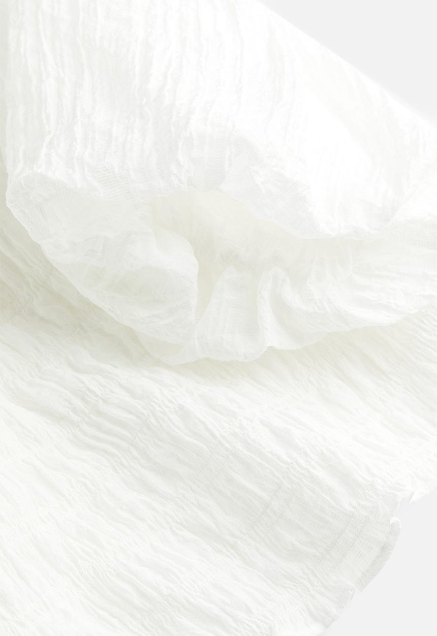 H&M - Smocked off-the-shoulder top - white