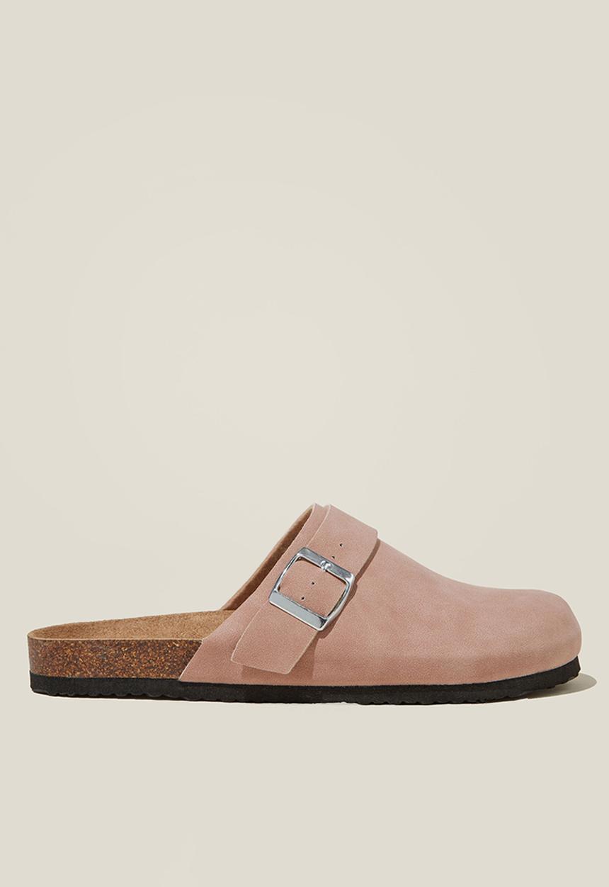Cotton On - Rex buckle mule - washed pink micro