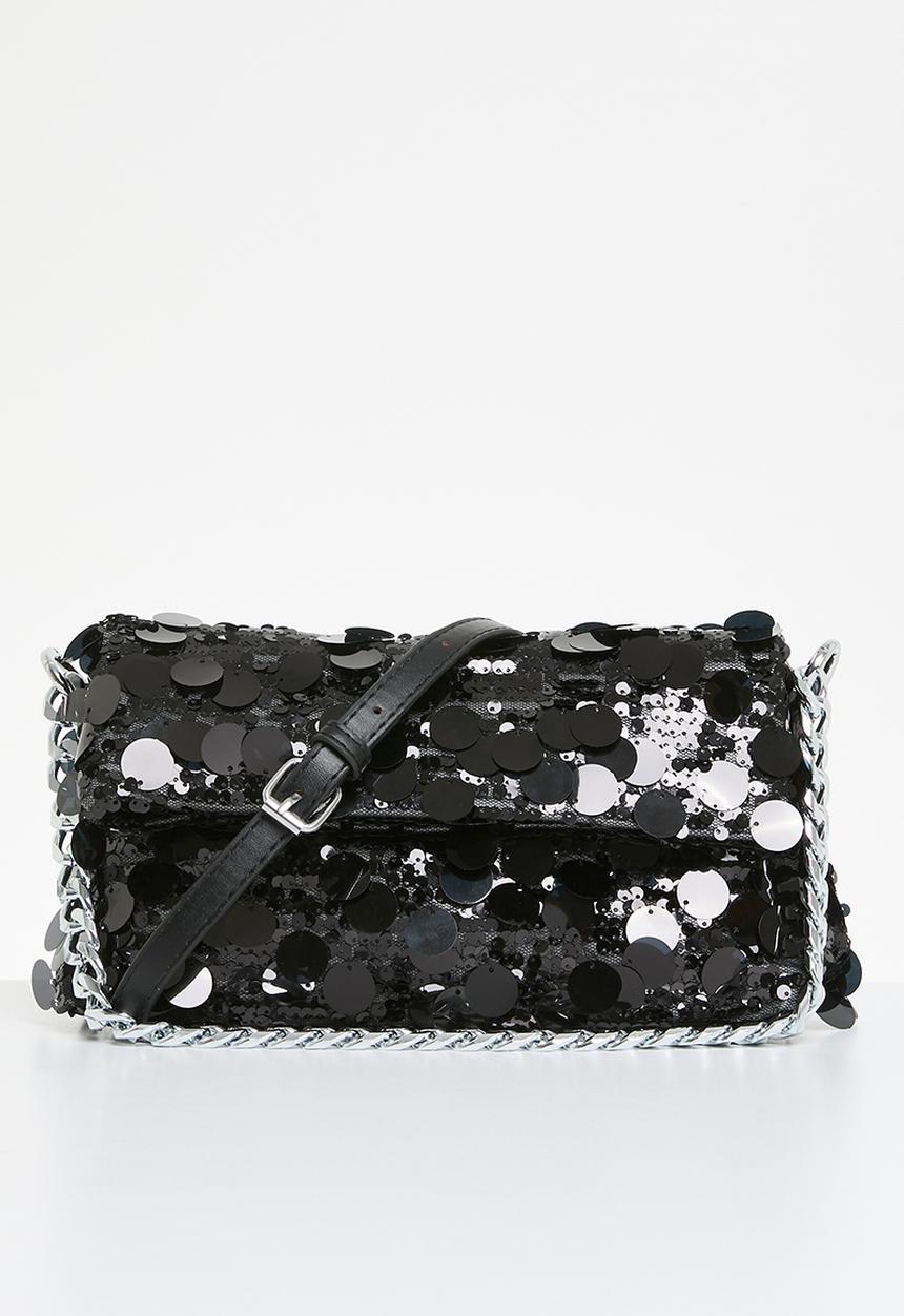 MILLA - Crystal sequin bag - black