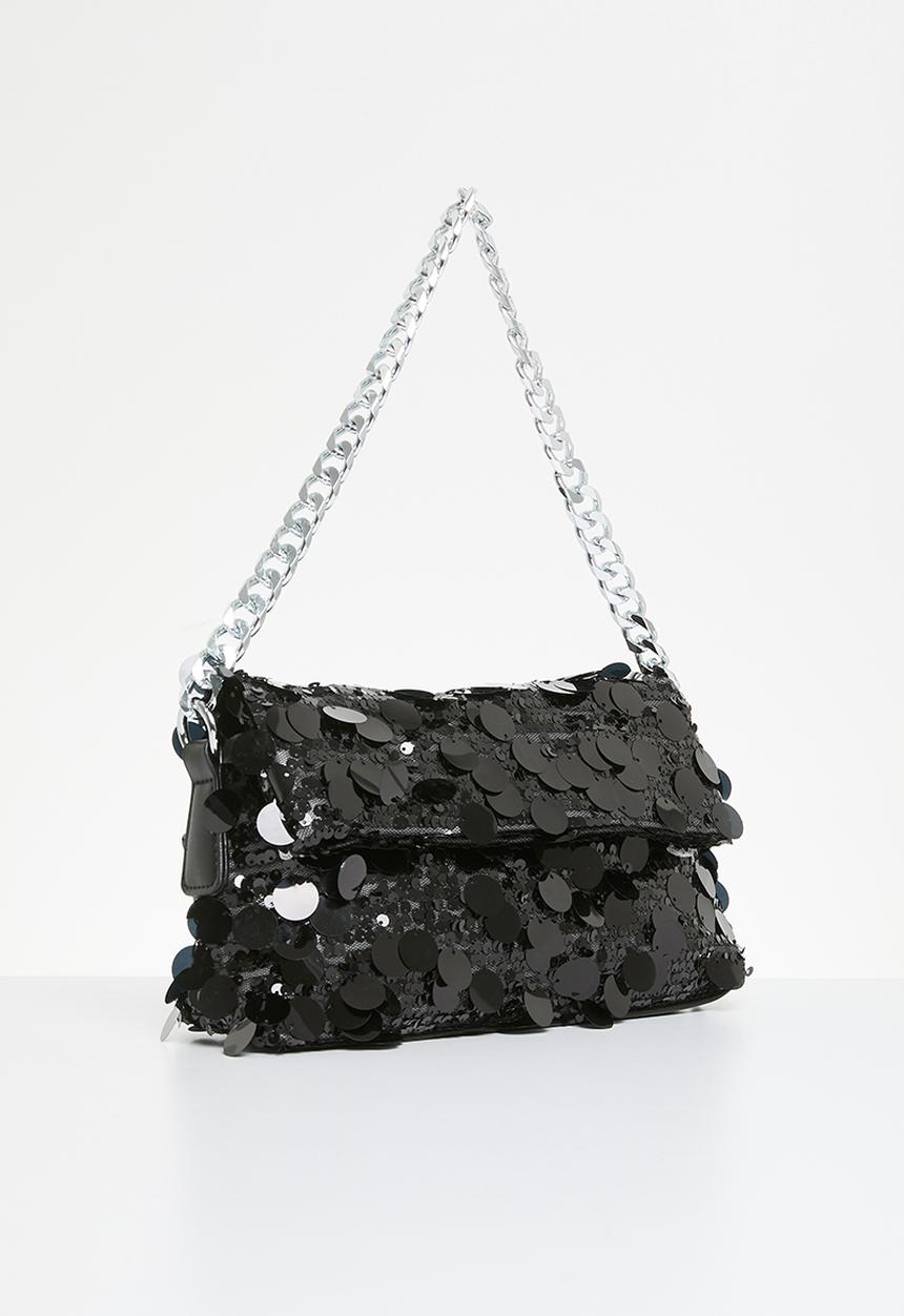 MILLA - Crystal sequin bag - black