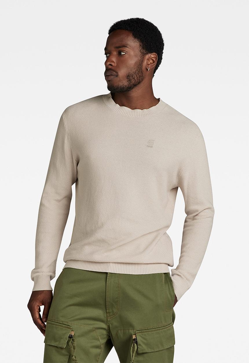 G-STAR - Moss r knit Neptune knit o - whitebait