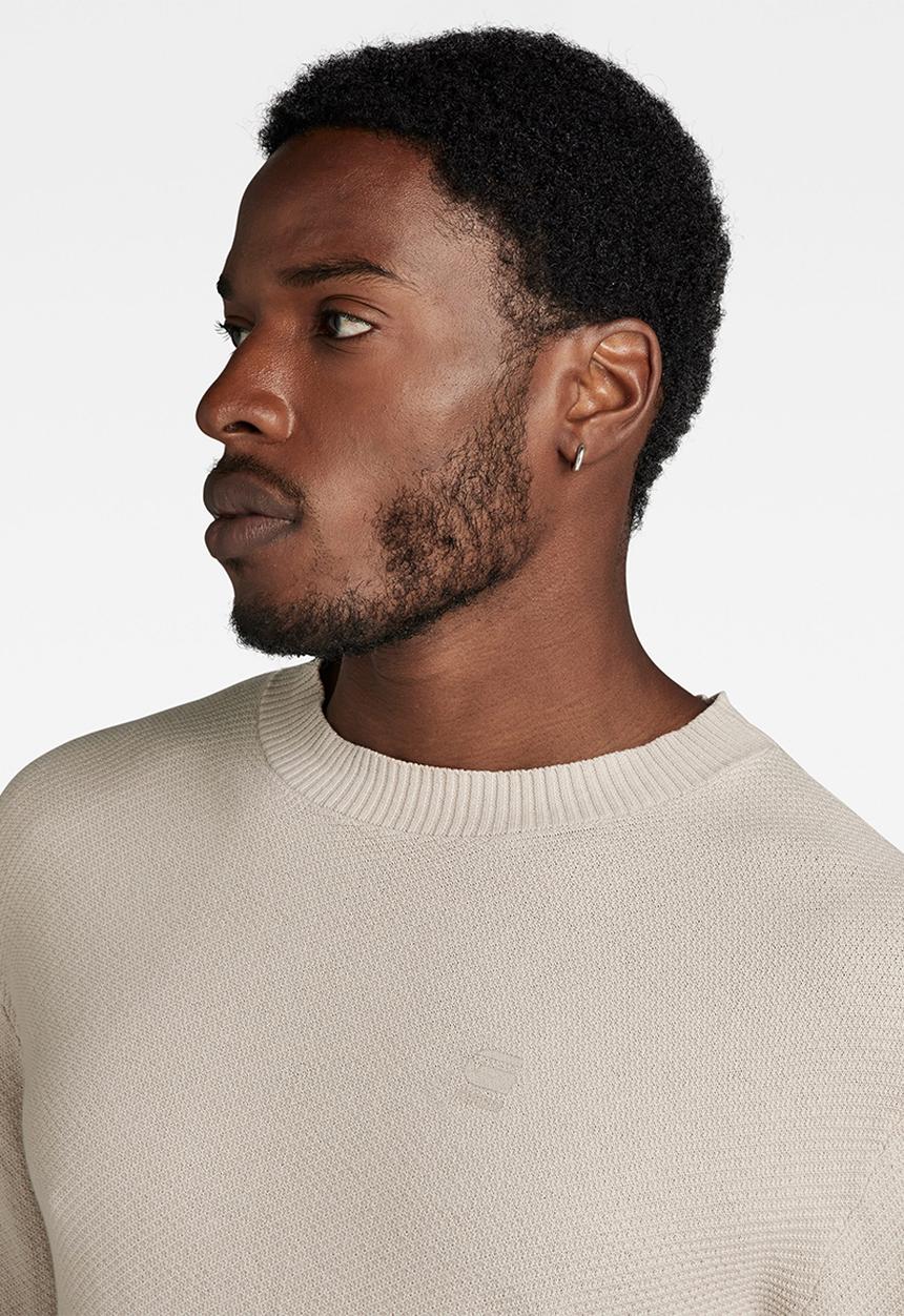 G-STAR - Moss r knit Neptune knit o - whitebait
