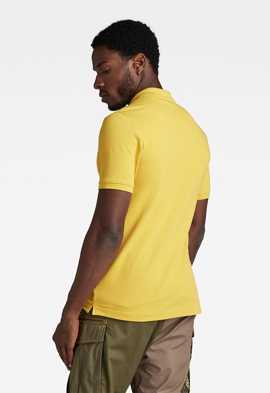 G-STAR - Dunda slim polo s\s Premium stretch pk o  - dk lemon