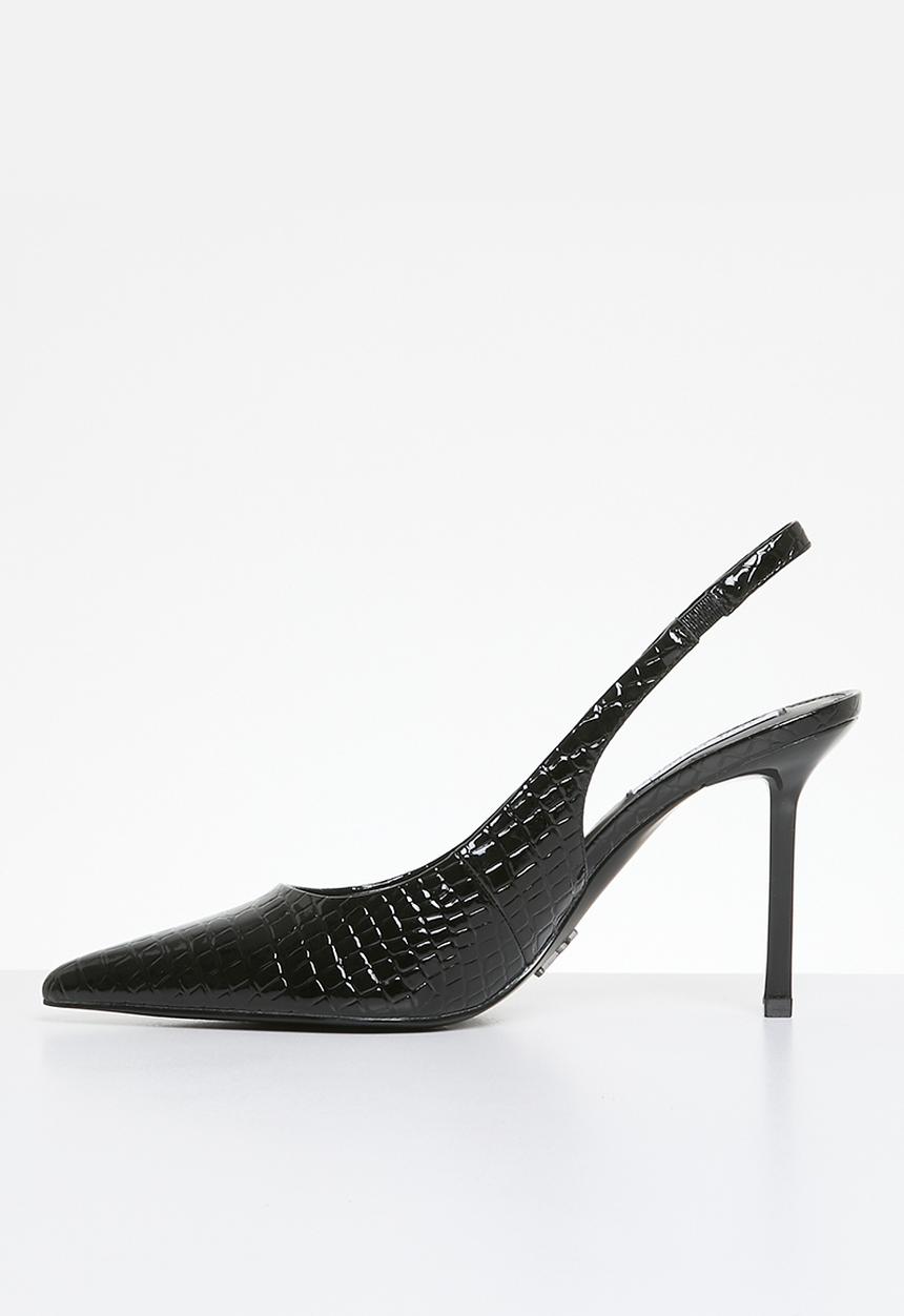 Steve Madden - Soiree slingback court - black moc croc