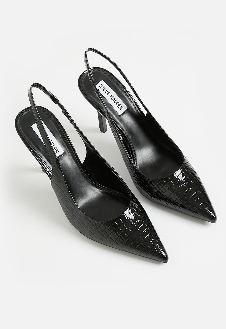 Steve Madden - Soiree slingback court - black moc croc