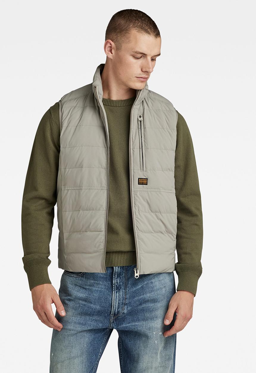 G-STAR - Foundation liner vest Zone stretch lite wr  - elephant skin