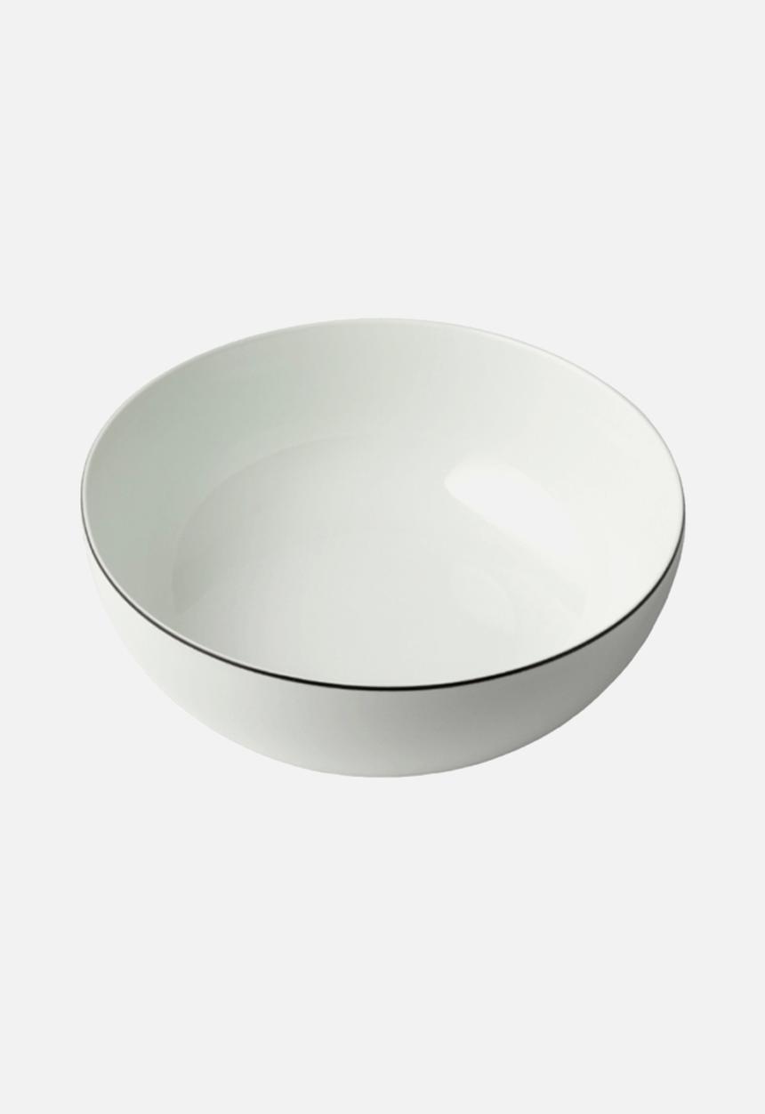 Jenna Clifford - Premium Porcelain Salad Bowl With Black Line