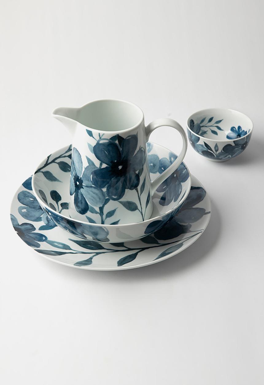Jenna Clifford - JENNA CLIFFORD - Blue Floral Nibble Bowl Set of 4